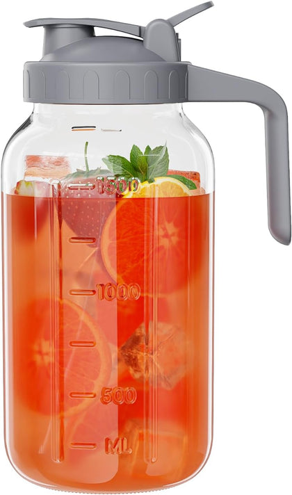 64 oz Glass Mason Jar Pitcher