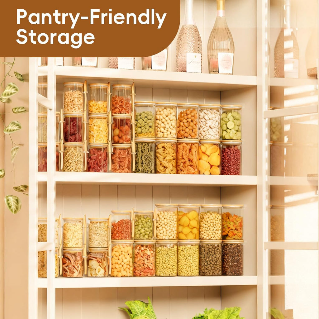 32 oz Glass Pantry Canisters, 6-Pack