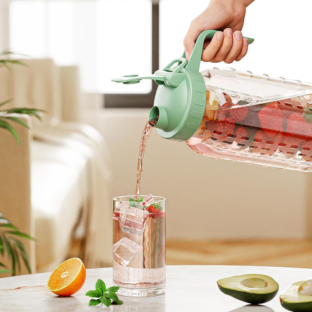 64 oz Fruit Infuser Glass Pitcher