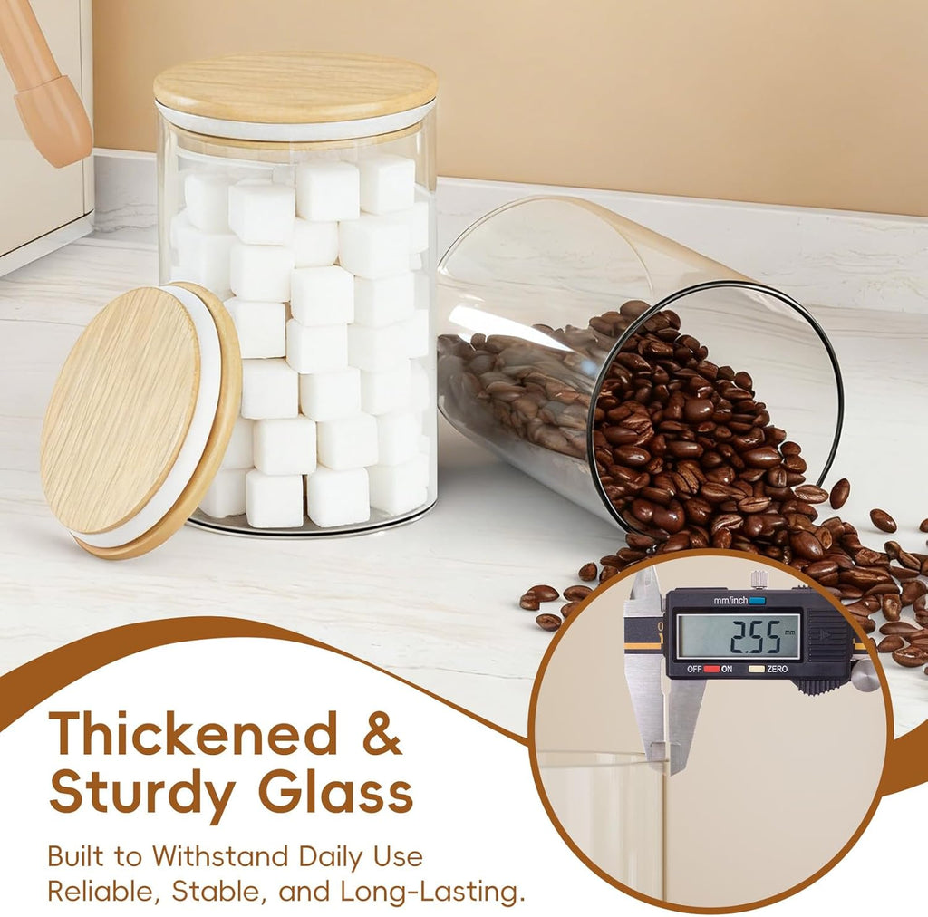 32 oz Glass Pantry Canisters, 6-Pack