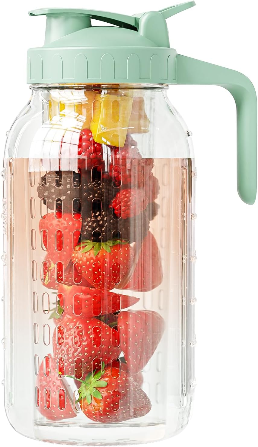 64 oz Fruit Infuser Glass Pitcher