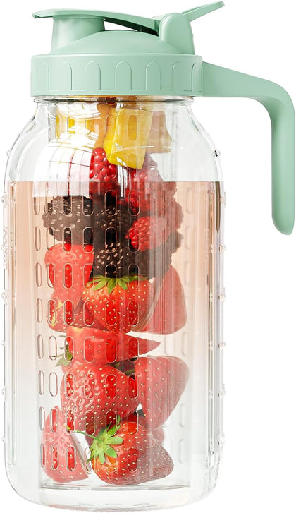 64 oz Fruit Infuser Glass Pitcher