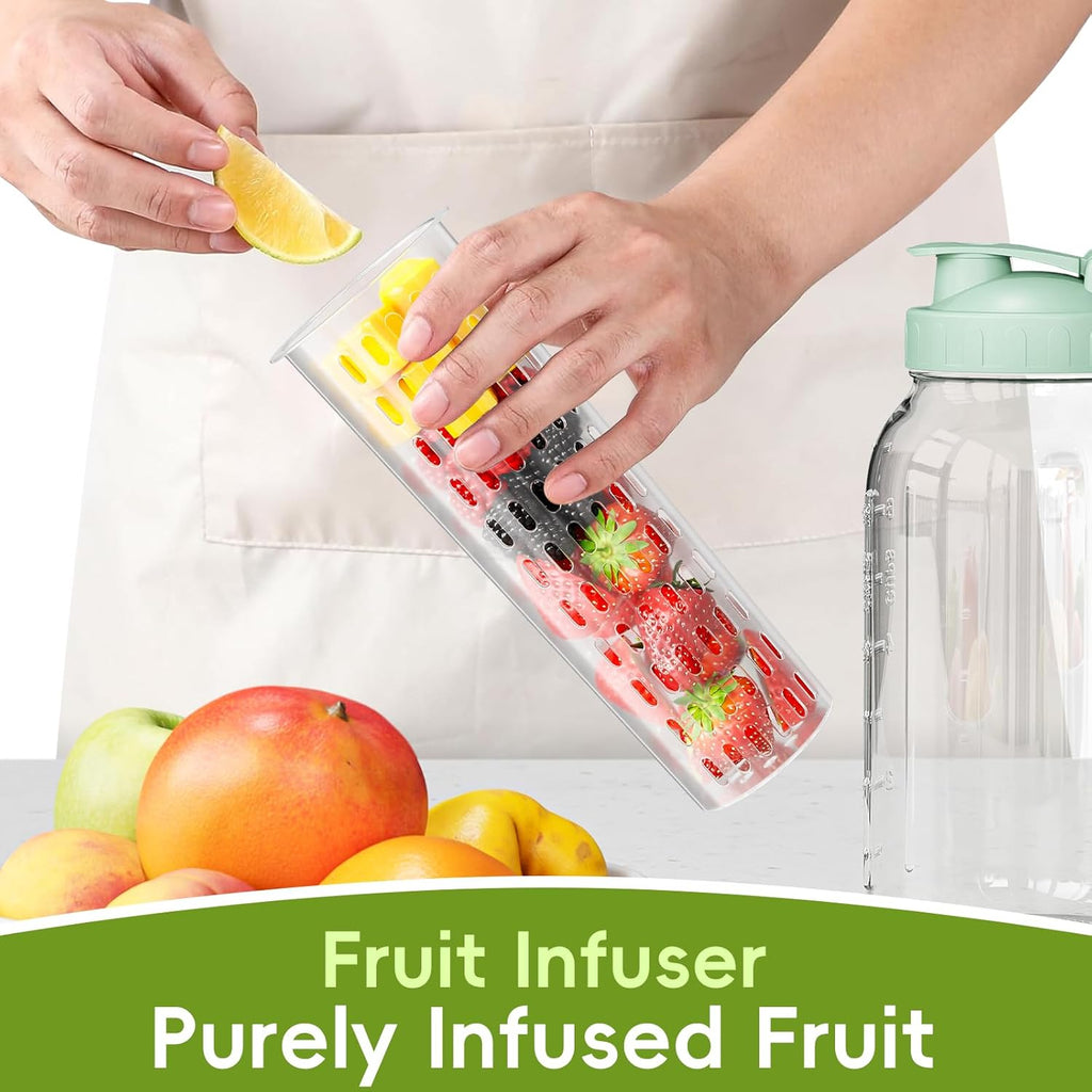 64 oz Fruit Infuser Glass Pitcher