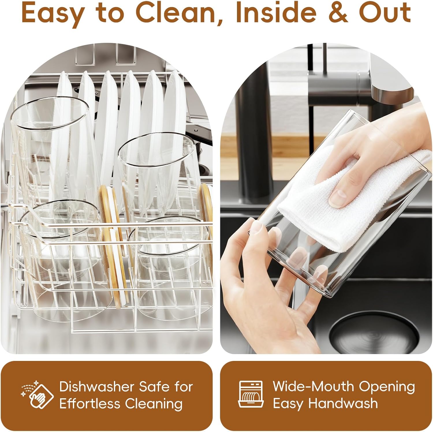 Airtight Glass Pantry Canisters, 5-Pack
